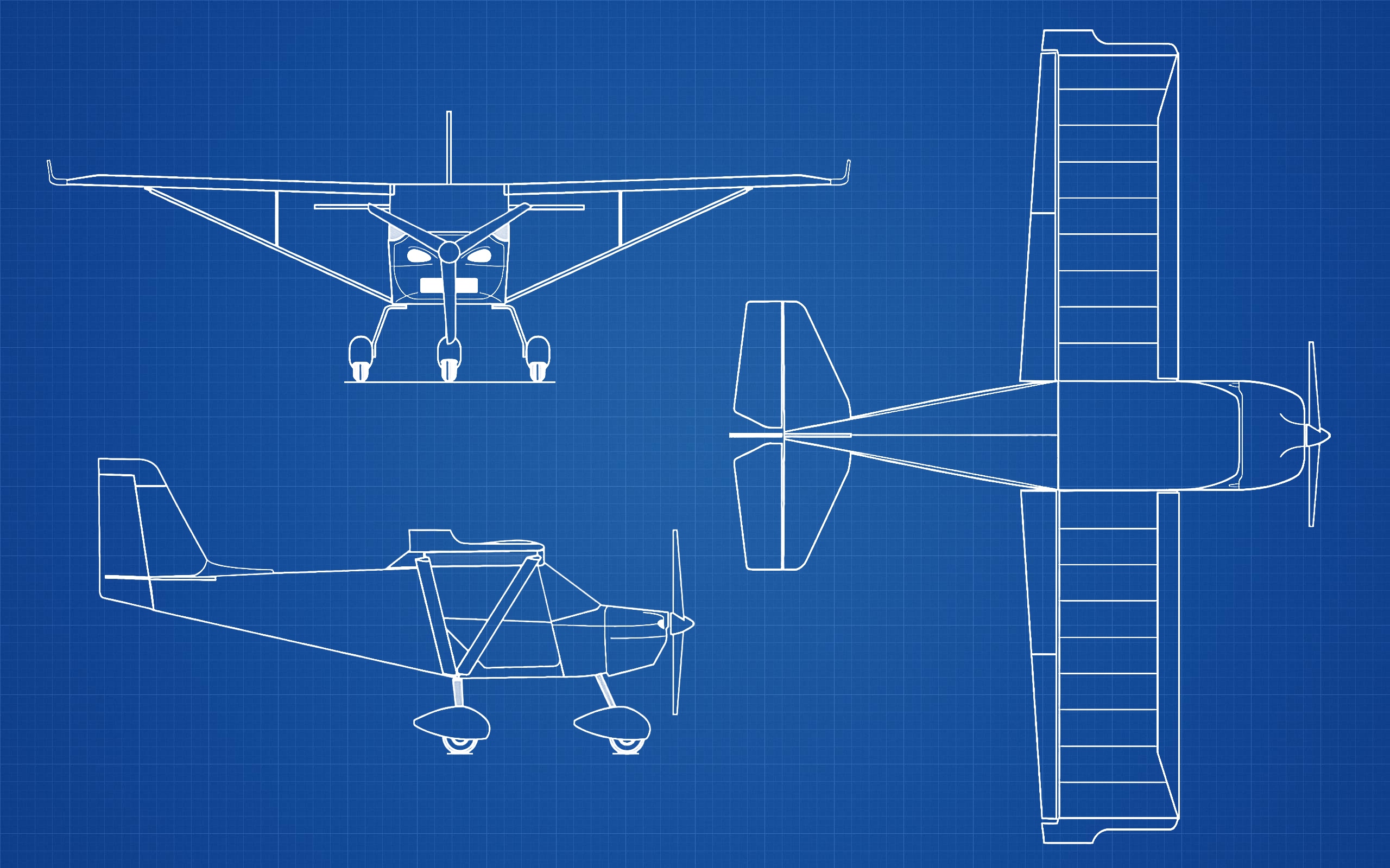 simple blueprint of microlight